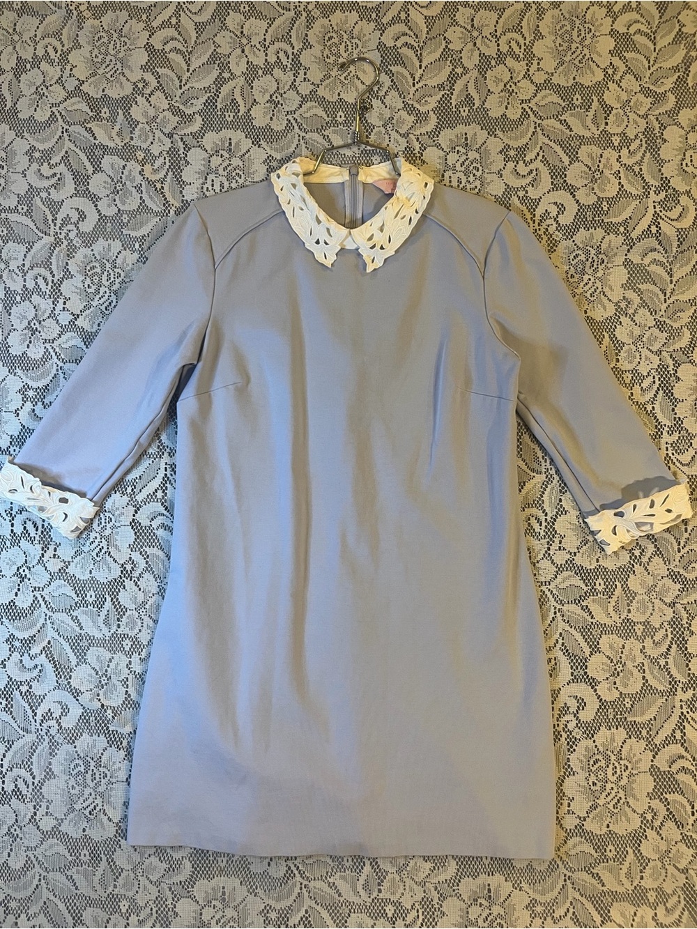 Ted Baker London Currie Powder Blue Mini Dress with Peter Pan Collar